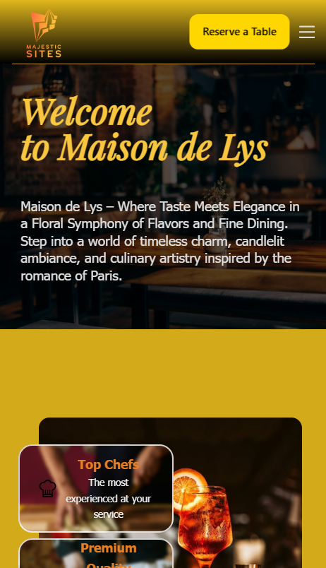 Maison de Lys — mobile preview